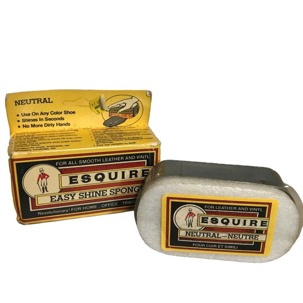Esquire Easy Shine Sponge Neutral For Leather & Vinyl Shoes